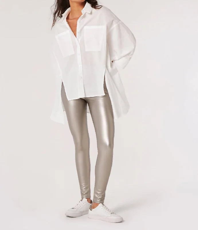 Legging Pant In Silver