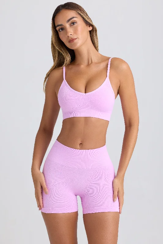 Super Sculpt Seamless High-Waist Mini Shorts in Violet Pink