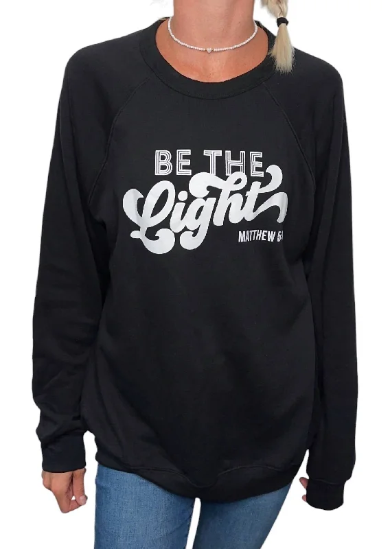 Be The Light Premium Fleece Sweatshirt In Black