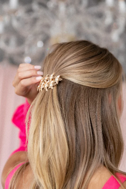 Celeste Embellished Hairclip - Gold