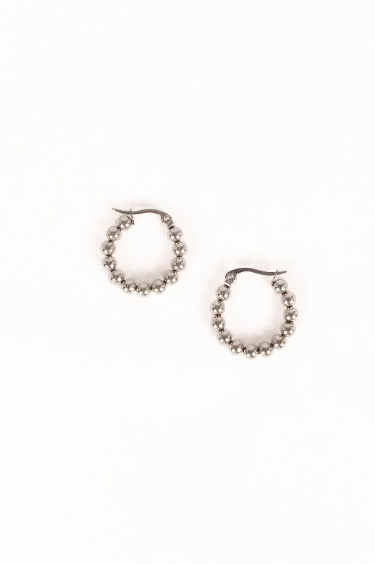 Chloe Hoop Earrings - Silver