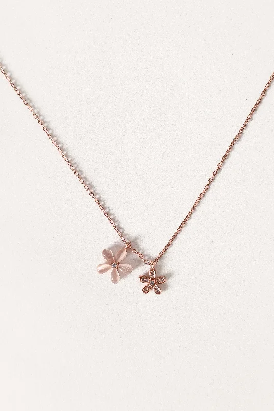 Hana Floral Necklace - Gold