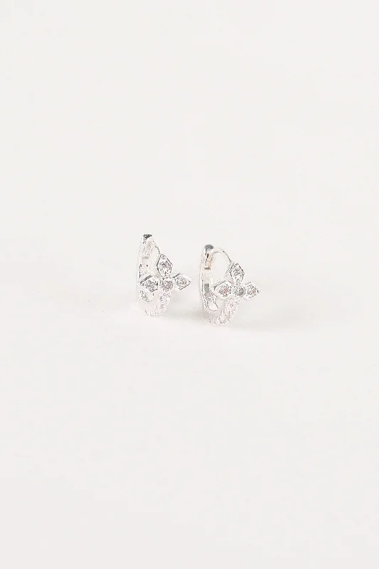 Jacque Huggie Earring - Silver