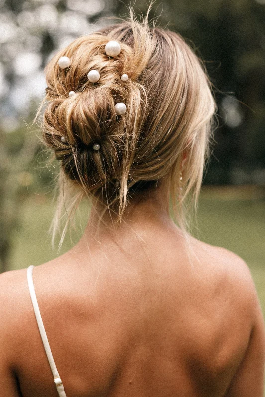 Laina Hair Pins - Pearl