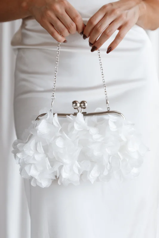 Mon Amour Floral Clutch - White