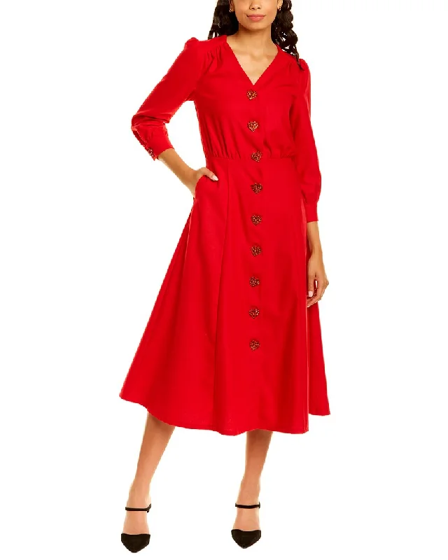 Olivia Rubin Mia Button-Down Midi Dress