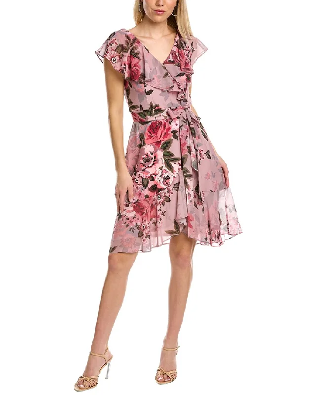 Adrianna Papell Flutter Sleeve Daycasion Mini Dress