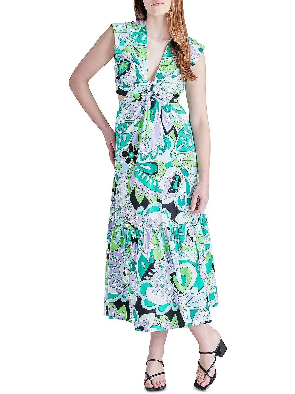 Amanda Womens Printed Long Maxi Dress