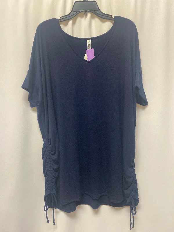 Blue Top Short Sleeve Zenana Outfitters, Size 3x