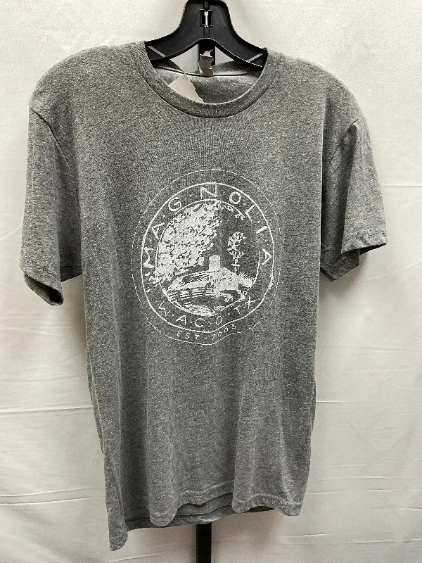 Grey Top Short Sleeve Basic Next Level, Size S