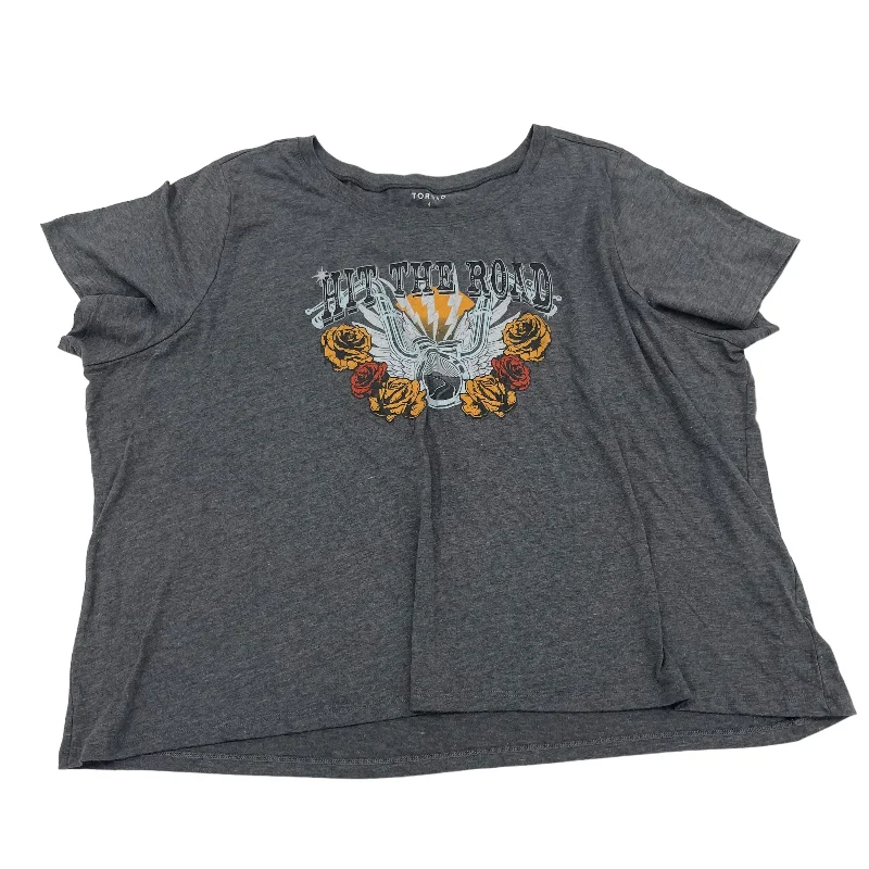 GREY TOP SS by TORRID Size:4X