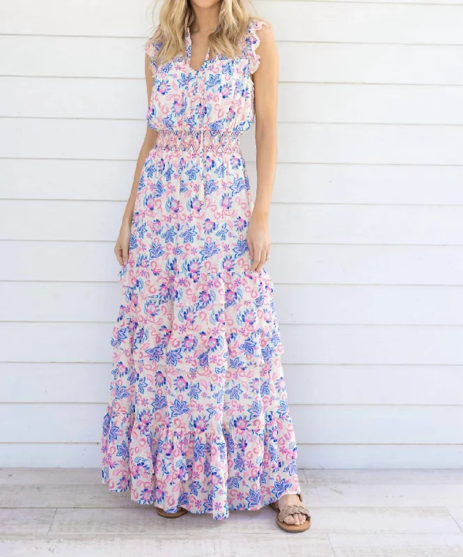 Hazel Maxi Dress In Paisley Floral