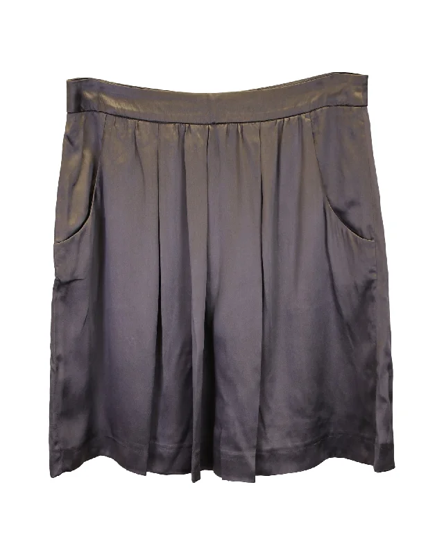 Hugo Boss Mini Skirt in Grey Silk