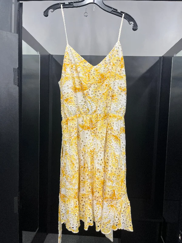 Mustard Dress Sleeveless Midi Express, Size L