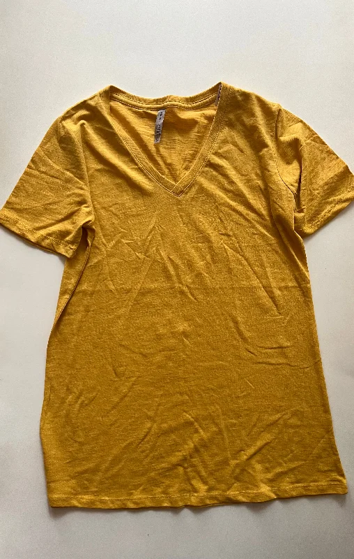 Mustard Top Short Sleeve Basic Delta Apparel, Size Xl