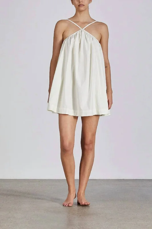 Sardinia Mini Dress in Pearl