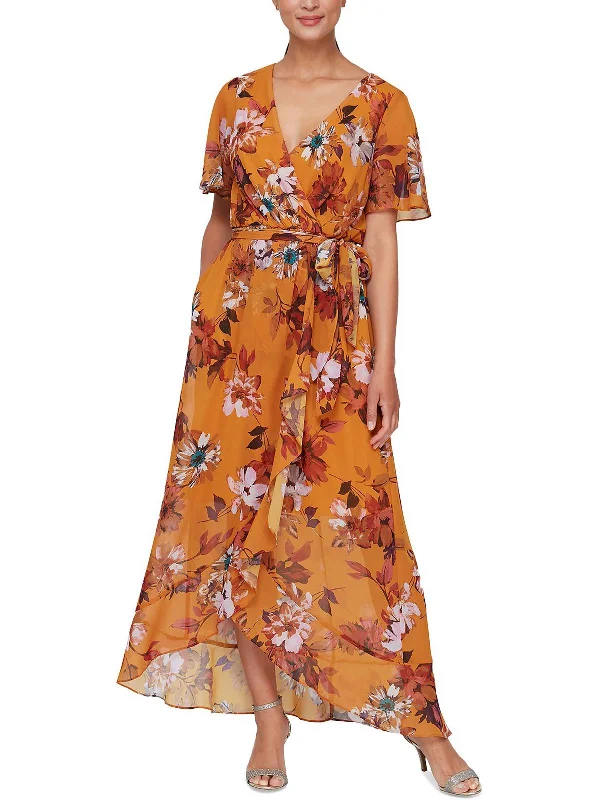 Womens Floral Long Maxi Dress