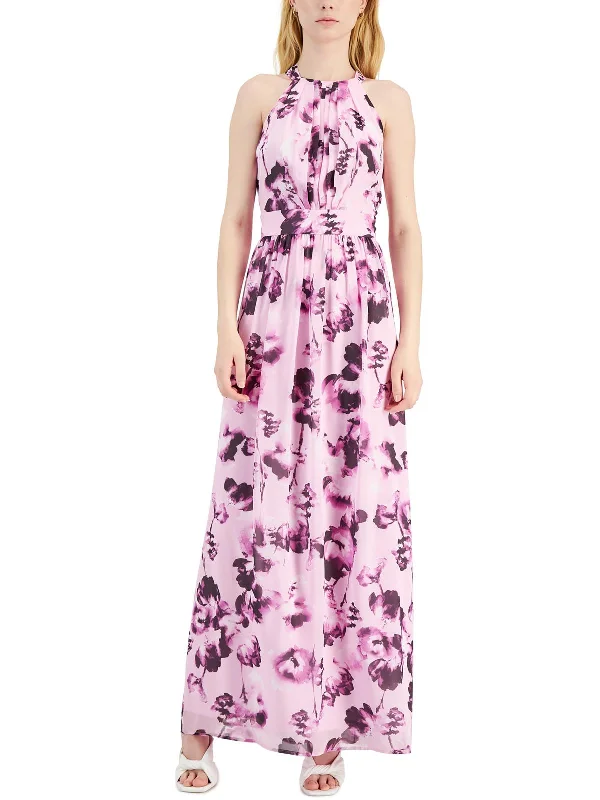 Womens Floral Print Maxi Maxi Dress