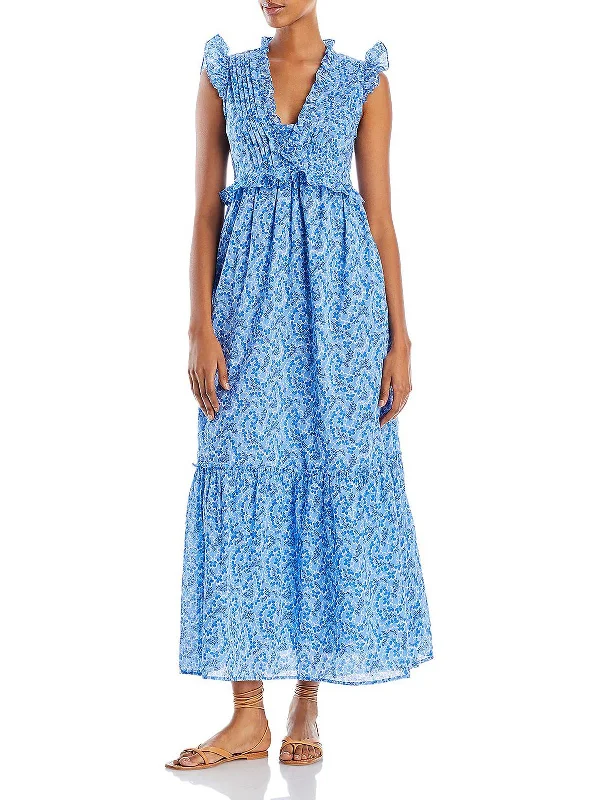 Womens Floral Summer Maxi Dress