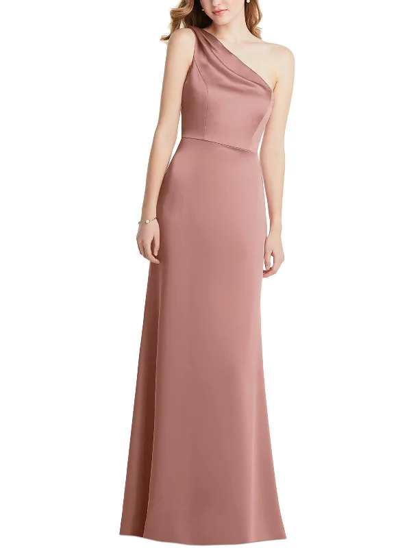 Womens One Shoulder Maxi Evening Dress