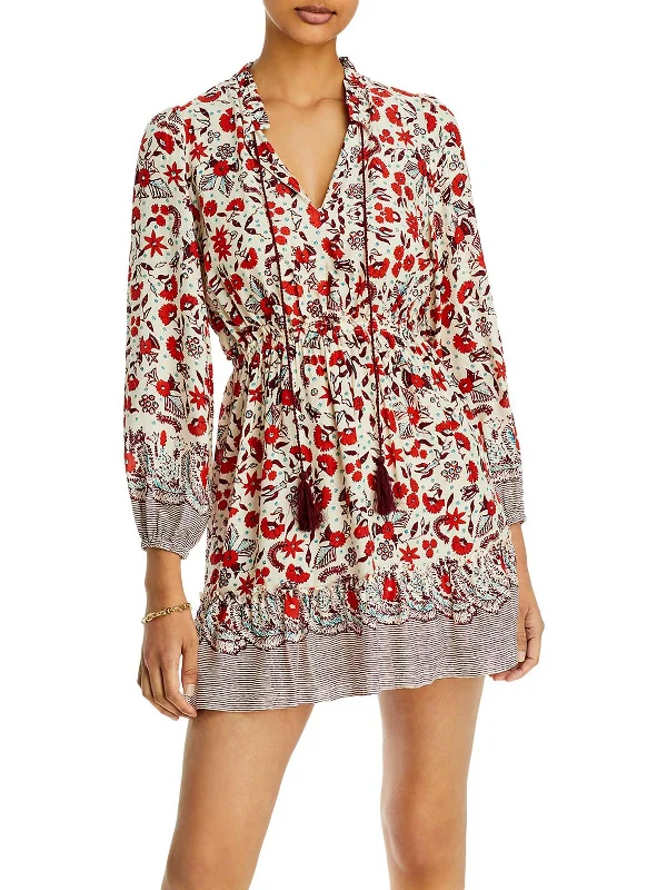 Womens p Cotton Mini Dress