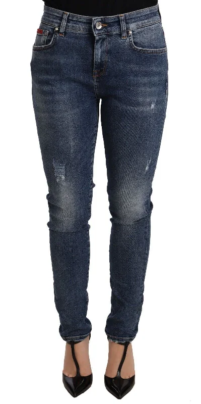 Dolce & Gabbana Elegant Slim-Fit Distressed Skinny Women's Jeans