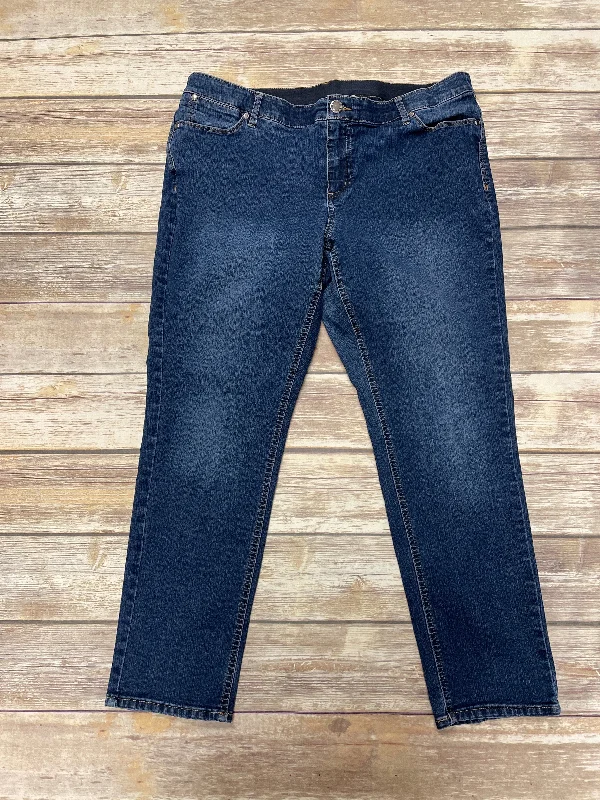 Jeans Skinny By Cj Banks In Blue Denim, Size: 16