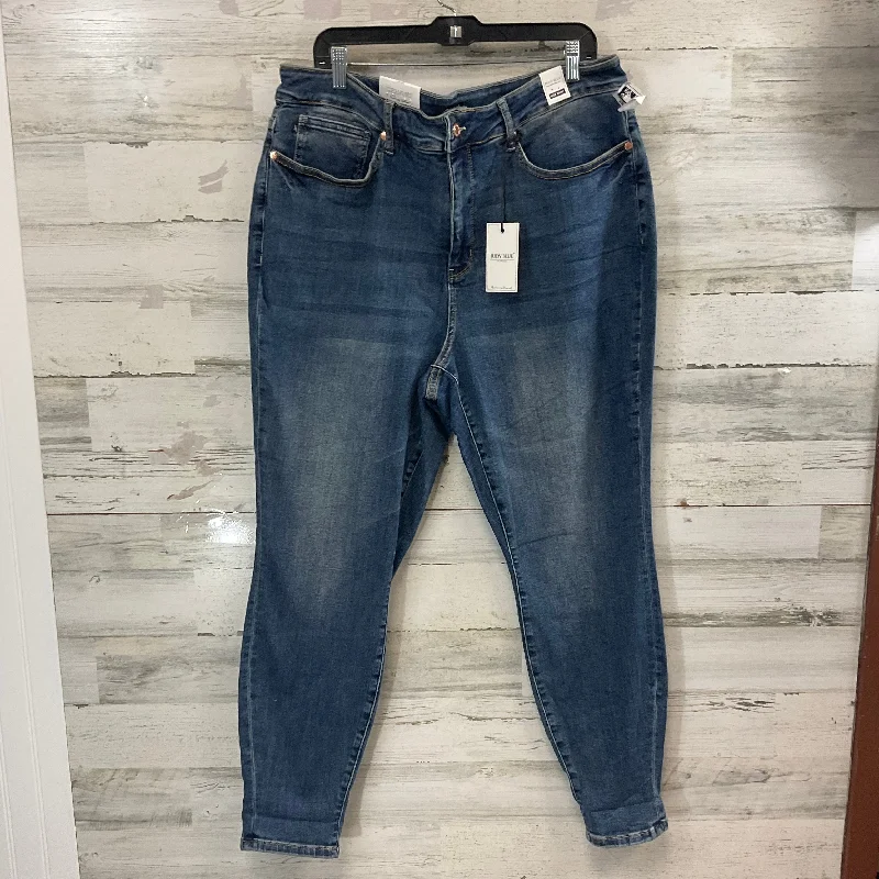 Jeans Skinny By Judy Blue In Blue Denim, Size: 22w