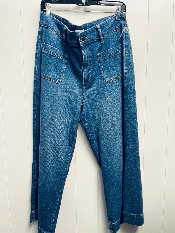 Jeans Wide Leg By Liz Claiborne In Blue Denim, Size: 12