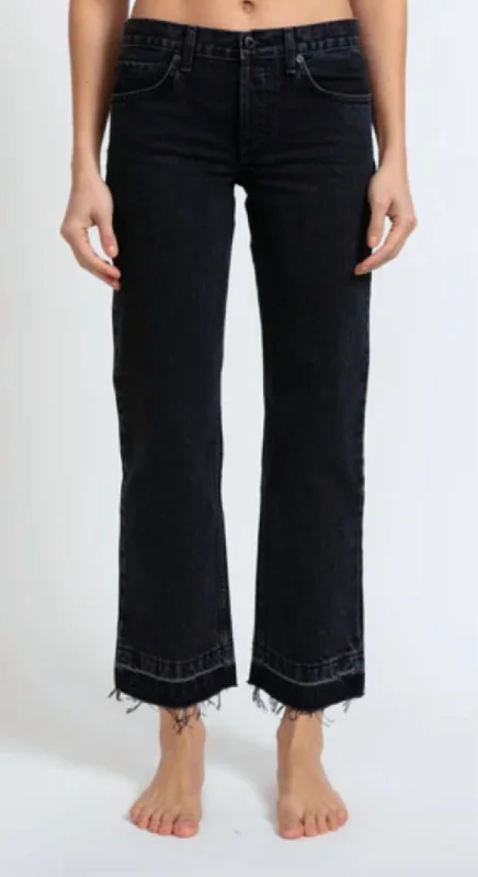 Women's Low Rise Straight Jeans In Stone