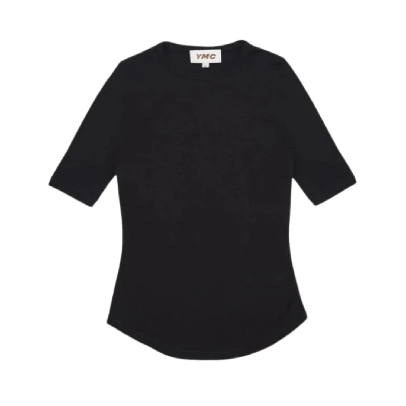 Charlotte Short Sleeve Top (Black)