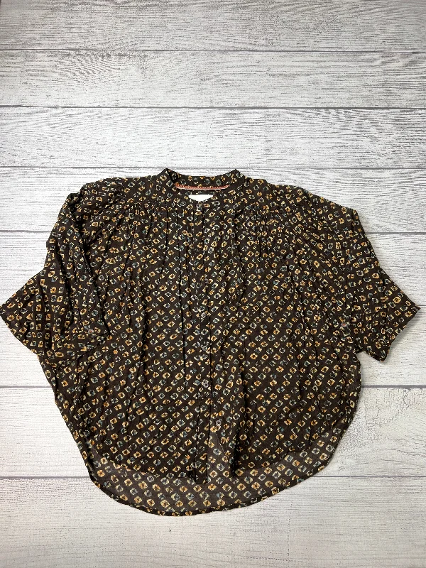 Top 3/4 Sleeve By Anthropologie In Brown, Size: S