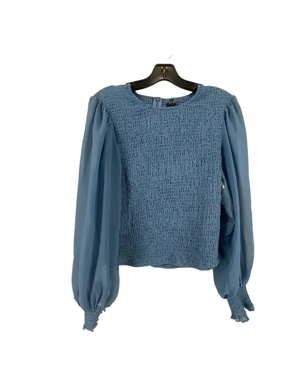 Top Long Sleeve By 1.state In Blue, Size: L