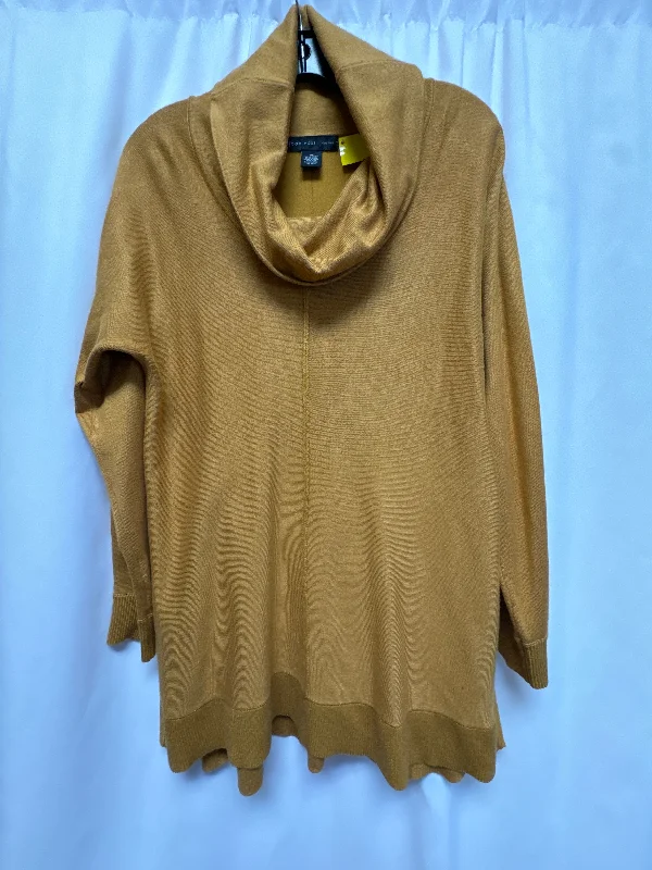 Top Long Sleeve By Joan Vass In Yellow, Size: Xl