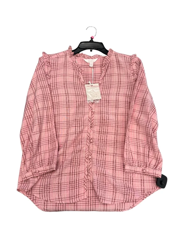 Top Long Sleeve By Lc Lauren Conrad In Pink, Size: S