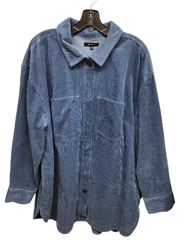 Top Long Sleeve By Madewell In Blue, Size: 1x