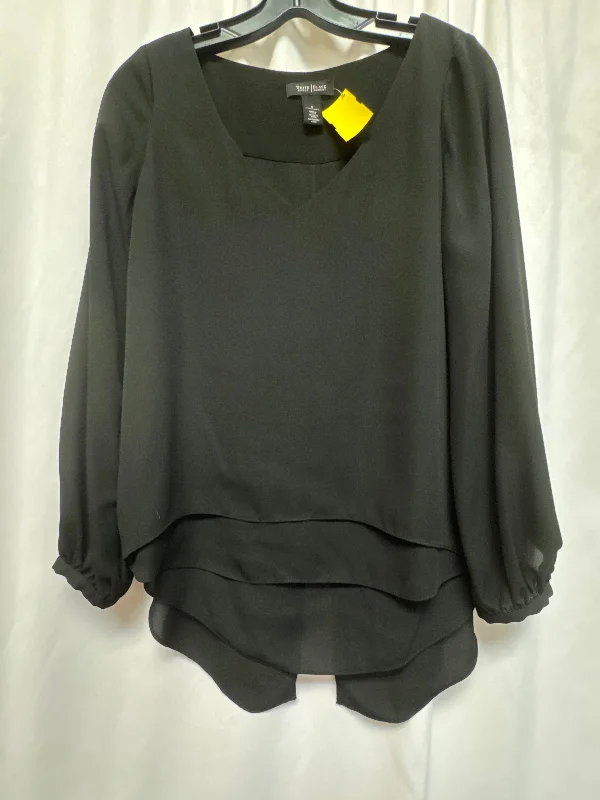 Top Long Sleeve By White House Black Market In Black, Size: M