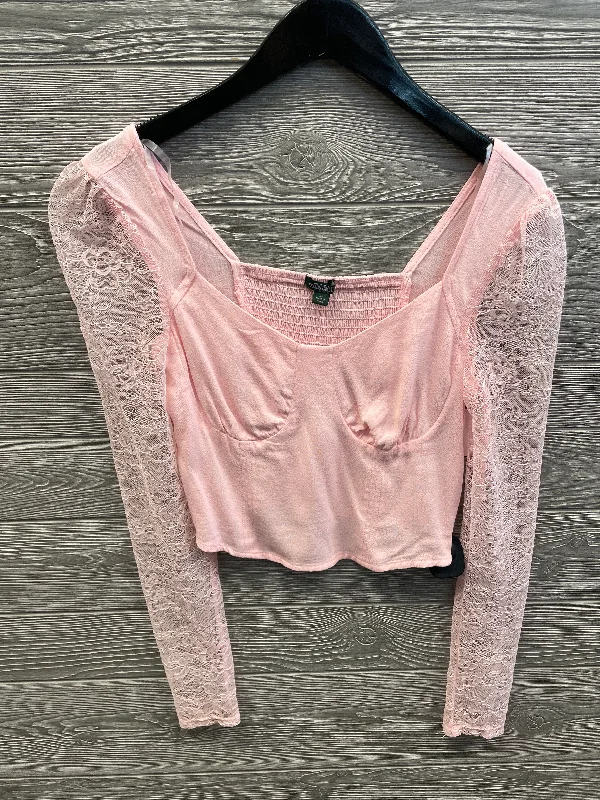 Top Long Sleeve By Wild Fable In Pink, Size: Xs