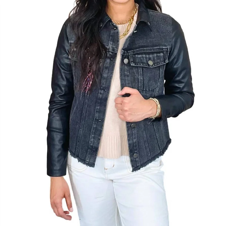 Michaela Denim Jacket In Black