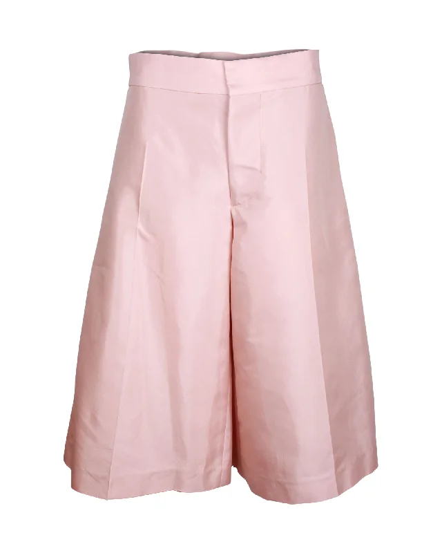 Marni Wide Leg Culottes in Pink Cotton