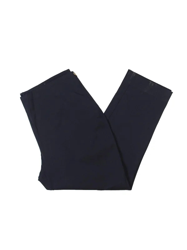 Womens High Rise Cropped Ankle Pants