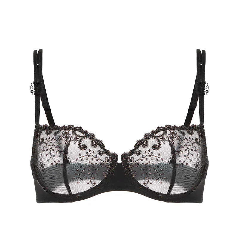 Delice Gem Black Half Cup Bra