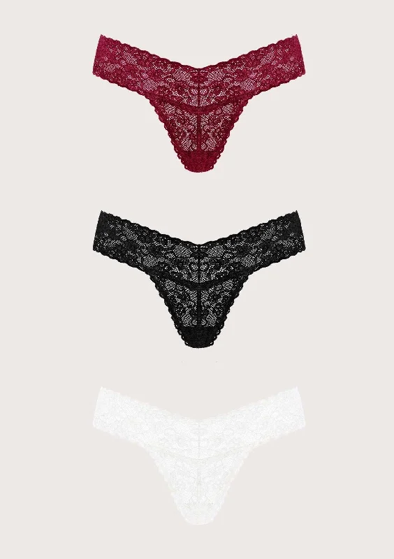 Black+Burgundy+White (3 Pack)