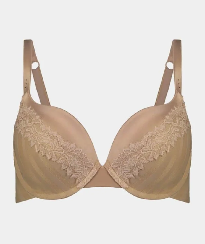 Pleasure State My Fit Form Contour Plunge Bra - Frappe