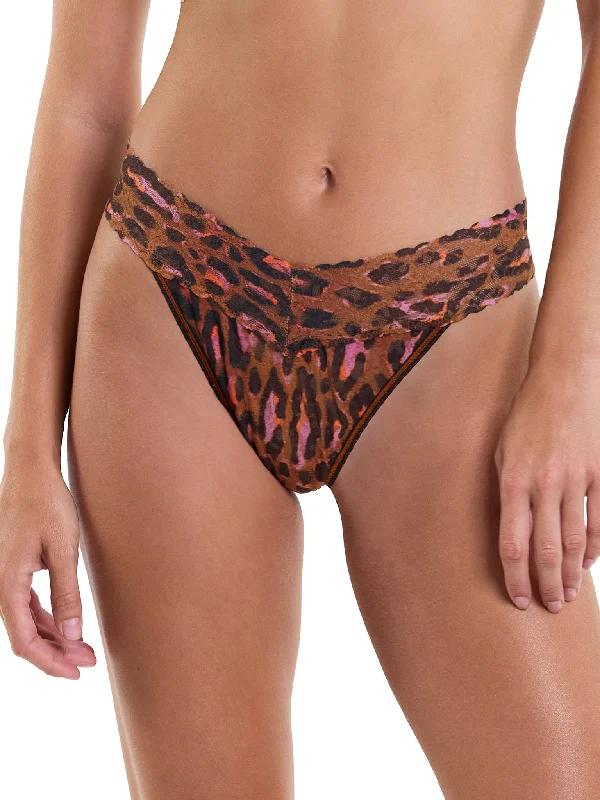 Printed Signature Lace Original Rise Thong Throwback