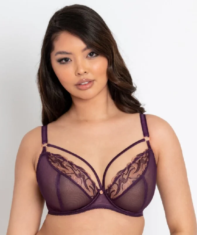 Scantilly Fascinate Plunge Bra - Plum