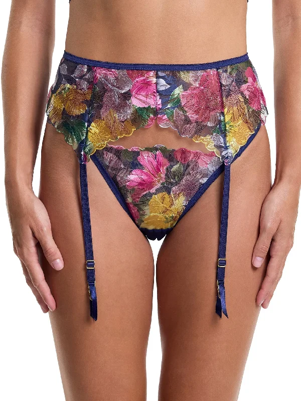 &oh Wildly Blooming Garter Belt Dark Sky Blue