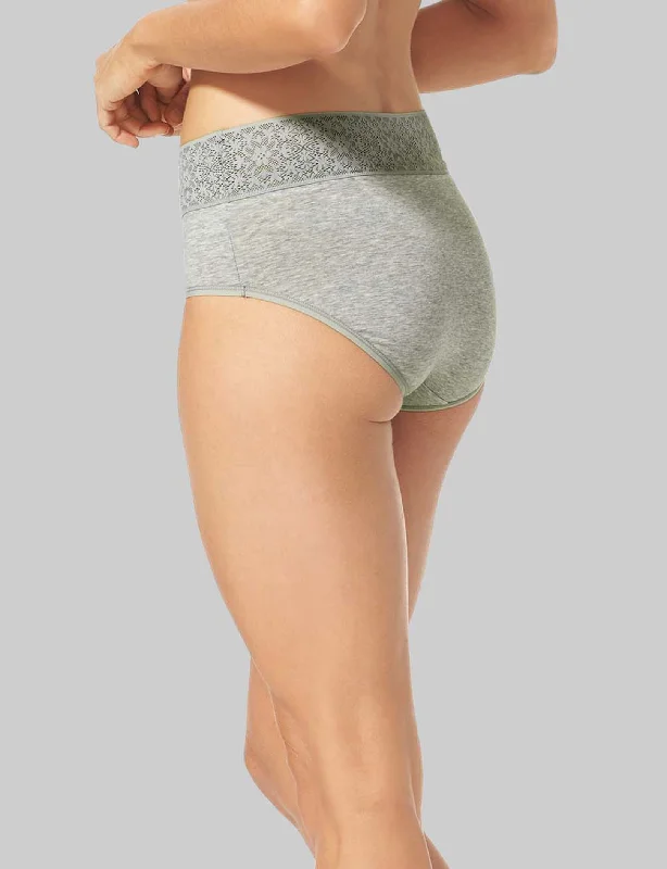 Heather Grey Lace Waist