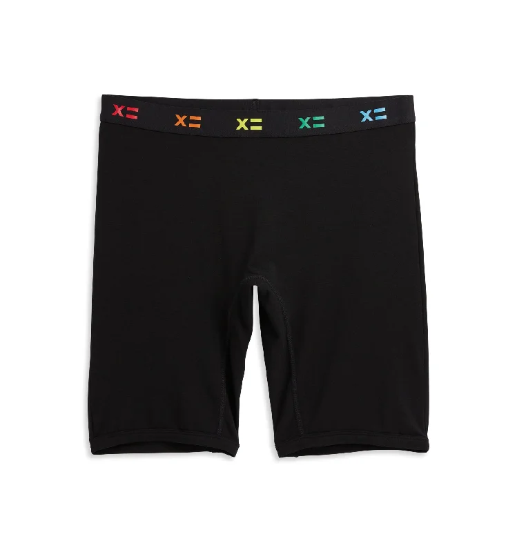 9" Boxer Briefs - TENCEL™ Modal Black X= Rainbow