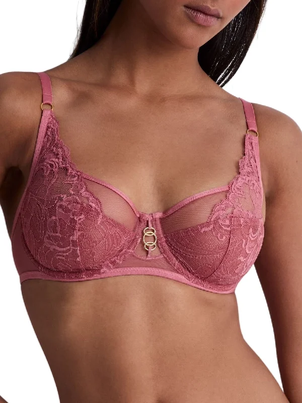 Feeling Myself High Apex Plunge Bra - Rosewood